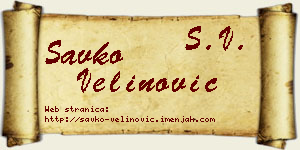 Savko Velinović vizit kartica